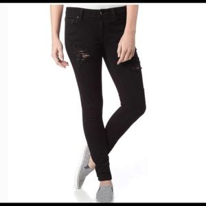 NWOT Eunina Maxwell Black distressed skinny Jeans